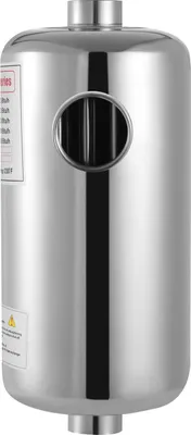 Image de Echangeur de chaleur pour piscine - Chauffage de piscine - 60 kW - 485×134 mm - Acier inoxydable - Blanc