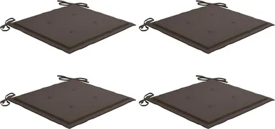 Produktbild von vidaXL Gartenstuhl-Kissen 4 Stk. Taupe 40x40x4 cm Oxford-Gewebe