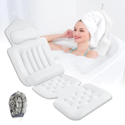 Imagen del producto de Almohada de baño para todo el cuerpo, con soporte para la cabeza y la zona lumbar