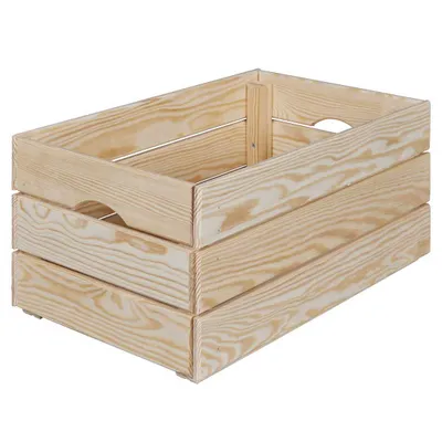 Immagine prodotto di Cassetta in legno Valloni impilabile per lo stoccaggio 65x23x31cm naturale.