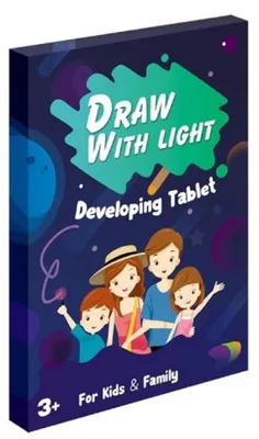 Immagine prodotto di Tavola luminosa per bambini - Set di tavolette luminose - Tavola da disegno A3 con penne - Disegno - Disegna con la luce