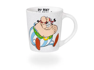 Produktbild von tea4chill Könitz Teetasse Obelix Du bist das Beste. Tee- oder Kaffeetasse 380ml, Porzellan