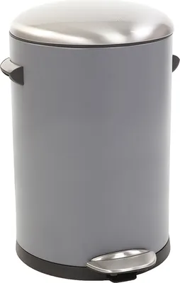 Produktbild von EKO - Belle Deluxe Treteimer 12 Liter - Steel Plastic  - Grau, sandcoated