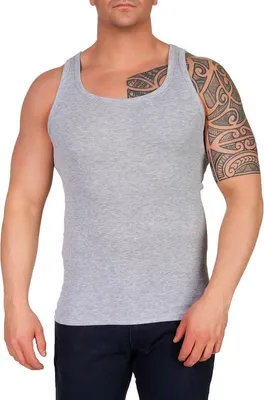 Immagine prodotto di 2 pezzi gilet uomo biancheria intima uomo cotone; grigio/XXL