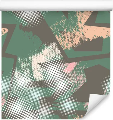 Obrázok produktu pre 10m VLIES WALLPAPER rolka detská izba graffiti čiary bodky lopty motív XXL