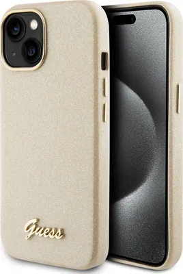 Immagine prodotto di Guess Guhcp15Spgmcsd Iphone 15 / 14 / 13 6.1 Złoty/Light Gold Custodia rigida Scritta Lucida Glitterata