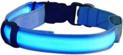 Image de Jumada - Collier pour chien - Lumineux - LED - Bleu - L - 45-52 cm - Chiens - Animaux - Colliers