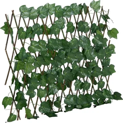 Produktbild von vidaXL Rankgitter mit Künstlichem Weinlaub 5 Stk. Erweiterbar 190x60cm