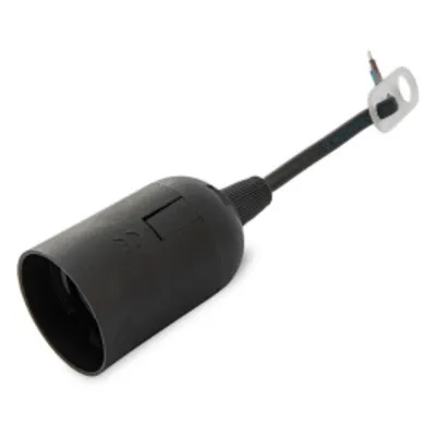 Immagine prodotto di manicotto in plastica con cavo da 10 cm, E27-6, 250 V, 4 A, nero