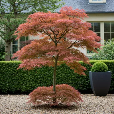 Zdjęcie produktu dla Klon japonski Acer palmatum 'Jerre Schwartz' - ciemnoczerwony - roslina