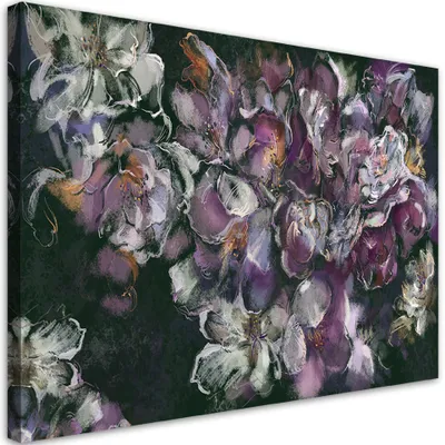 Produktbild von Leinwandbild irisblume 60x40 cm Feeby lila wandbild bereit zum aufhängen