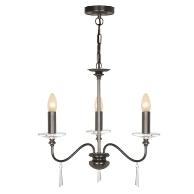 Productafbeelding van Elstead Finsbury Park kroonluchter, E14, 3 lichtpunten, antiek brons