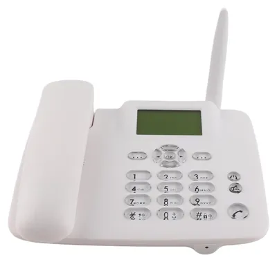 Obrázok produktu pre Pevný bezdrôtový telefón 2G, GSM 850/900/1800/1900MHZ, SIM karty, s anténou, rádiom, budíkom, funkciou SMS pre domácnosť, kanceláriu, hotel