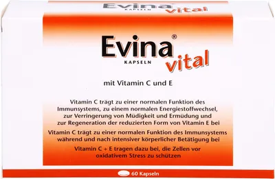 Zdjęcie produktu dla Kapsułki Evina vital na niedobór witaminy C, 60 kapsułek