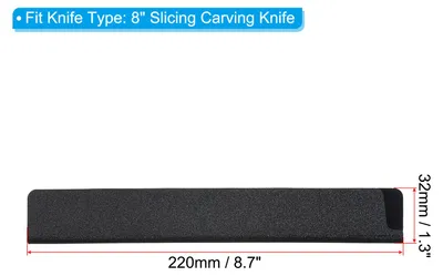 Produktbild von 220x36mm Messerschutzhš¹lle fš¹r 203mm/8" Fleischmesser, Universal Messerscheide aus ABS Klingenschutz Messertasche mit Beflockte Futter fš¹r Kš¹chen Haushalt Hotel, Schwarz