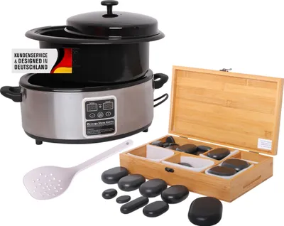 Produktbild von Hot Stone Set "Basic" Erwärmer + 45 Hot Stones