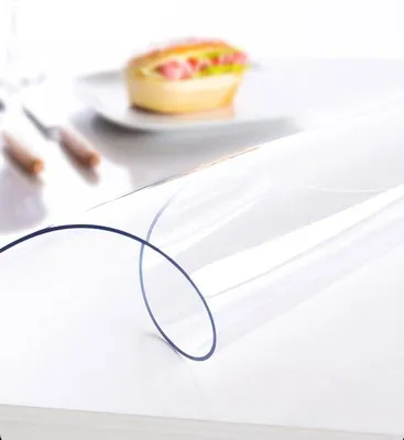 Produktbild von Famanu PVC Tischdecke transparent - Wasserfest - 90 x 160 cm