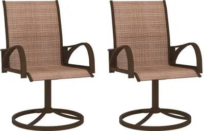 Produktbild von Garten-Drehstühle 2 Stk. Textilene und Stahl Braun