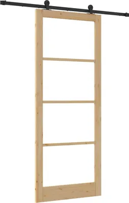 Immagine prodotto di Porte scorrevoli vidaXL ORKDAL, colore naturale e nero, 93 x 232 cm