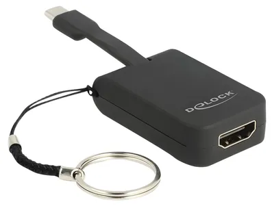 Produktbild von DeLOCK 63942, 0,03 m, USB Typ-C, HDMI, Männlich, Weiblich, Gerade