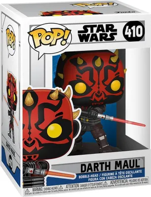 Produktbild von funko Sammelfigur Vinyl Star Wars Darth Maul 410, Schwarz Rot, ca. 9 cm, in Fensterbox