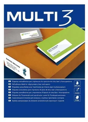 Immagine prodotto di Etichette per stampanti MULTI 3 4708 Bianco diritto 100 fogli 105 x 37 mm 105 x 37 mm
