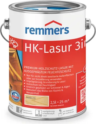 Produktbild von Remmers HK-Lasur 3in1 farblos 2,5 l, Holzlasur aussen