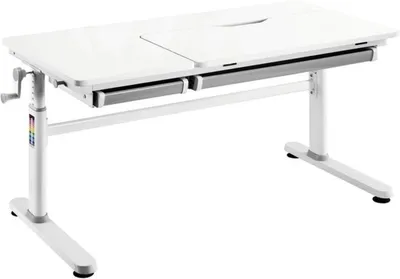 Zdjęcie produktu dla Azomor – elastyczne i ergonomiczne biurko z regulacją wysokości dla dzieci i dorosłych, białe, 120 x 60 cm