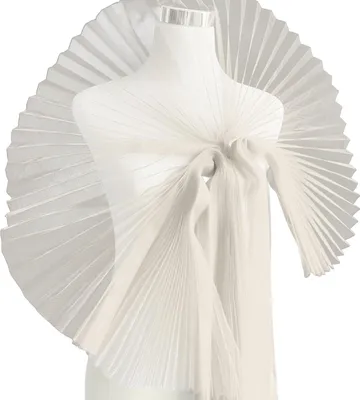Produktbild von Spitzenbesatz mit Rüschen, plissierter Netzstoffbesatz, Organza-Rüschenstoff, Chiffon-Tüll-Spitzenbordüre zum Nähen von Hochzeitskleidern, Besatz, Basteln