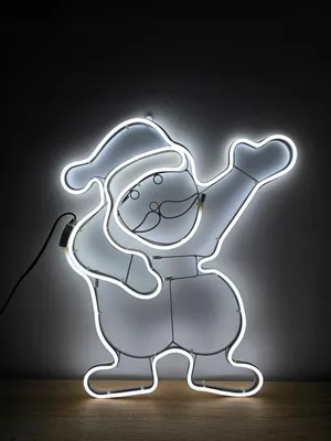 Produktbild von Weihnachtsmann zum Aufhängen am Fenster, LED, Neon, kaltweiß, 50 cm