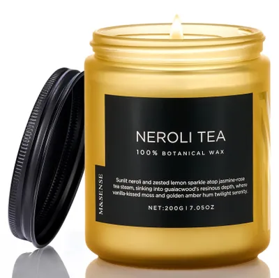 Image de Bougie parfumée NeroliTee Geurkaars, 200g - Durée de combustion : 50 heures - Aromathérapie