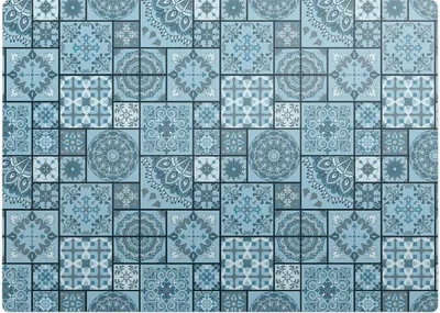 Produktbild von Geometrisches Mosaik – Bodenschutzmatte – Stuhlunterlage 140x100 cm – Rutschfest – Hartbodenmatte