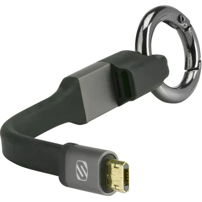 Produktbild von Scosche ClipSync MicroUSB-Kabel mit Karabiner und reversiblem Stecker