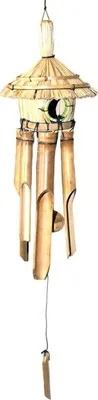 Produktbild von Vogelhaus mit Bambuswindspiel, Höhe ca. 40 cm, Birdhouse with Bamboo Wind Play