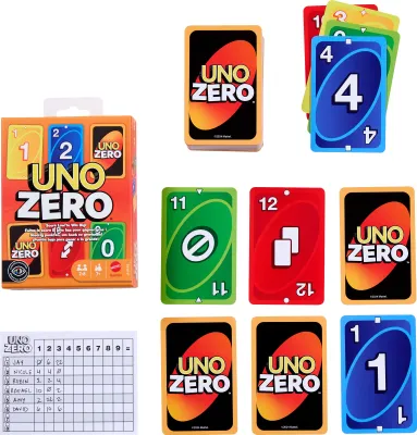 Obrázok produktu pre Mattel Games UNO Zero, Kartová hra, Zbavovacia, 7 rok / roky