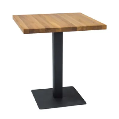 Immagine prodotto di Tavolo da pranzo KYRYLO 3 - 70x70, rovere / nero