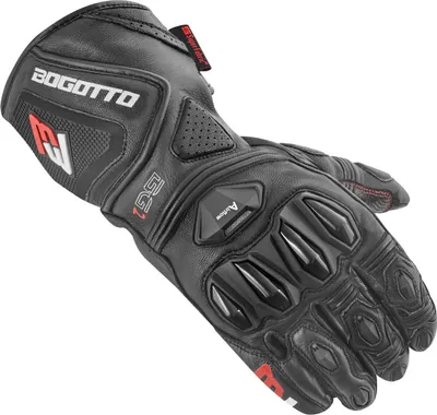 Produktbild von Bogotto Monza perforierte Motorradhandschuhe, schwarz, M