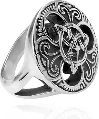 Produktbild von Ring Herren Edelstahl Keltischer Knoten Triquetra Dreiecksknoten Gothic 57 - Ø 18,14 mm