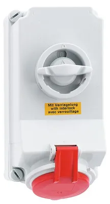 Produktbild von Bals Elektrotechnik 16043, 3P+N+PE, 6 h, Rot, Weiß, Polycarbonat (PC), IP44, 200 - 415 V