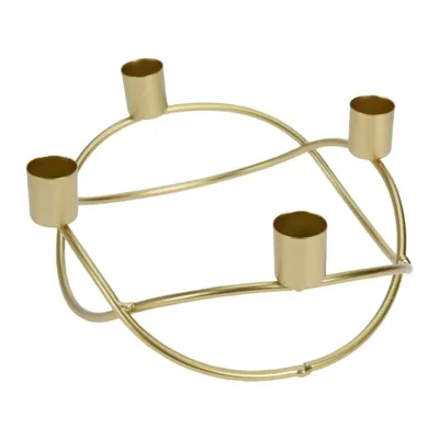 Produktbild von Kerzenständer gold Metall Kerzenleuchter Adventskranz Deko Kerzenhalter Ø 21 cm