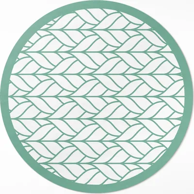 Produktbild von Lineare Blätter minimalistisches Muster– Vinylteppich – Indoor Teppich – Flur – Pflegeleicht – Runder Teppich – PVC Teppich – Outdoor Teppich – Pflegeleicht – fi 150cm