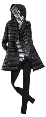Produktbild von Winterdaunenjacke für Damen, langer Parka mit Kapuze