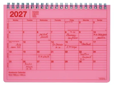 Produktbild von MARK'S 2027 Notebook Calendar S // Neon Pink