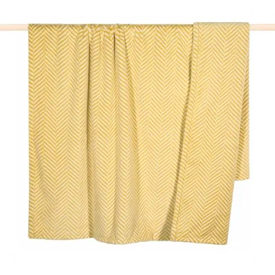 Produktbild von Pad Decke ZELLA Felldecke Gelb Kuscheldecke 140x190 Wohndecke Kunstfell