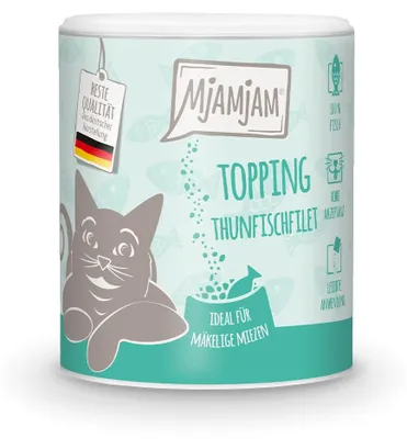 Produktbild von MjAMjAM - Premium Katzenfutter Topping - Thunfischfilet, 1er Pack (1x 60g)