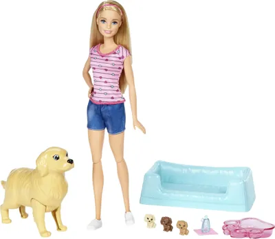 Produktbild von Barbie Hundemama Barbie Puppe & Welpen