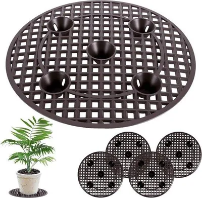Obrázek produktu pro Podstavec pod květináč, 30 cm, kulatá miska s odtokem, pro vnitřní i venkovní použití