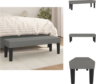 Immagine prodotto di vidaXL Panca grigio scuro 100x30x30 cm in tessuto - Panche
