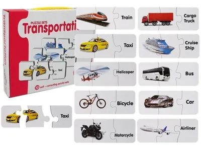Obrázek produktu pro Vzdělávací puzzle Transport Puzzle 10 spojení
