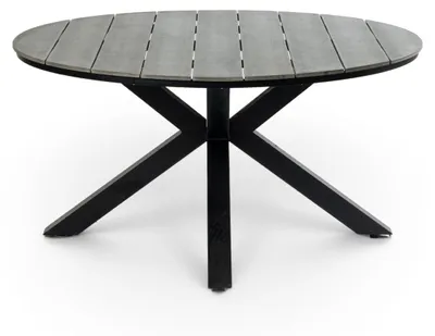Produktbild von Runder  Gartentisch  Limasol ø 150 cm | Polywood & Aluminium | Grau